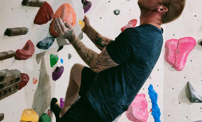 Bouldering available for beginners through to advanced adult climbers